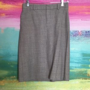 Gray wool skirt